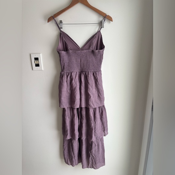 REBELLION Tiered Ruffle Smocked Back Sundress Size Small Purple - Picture 3 of 9